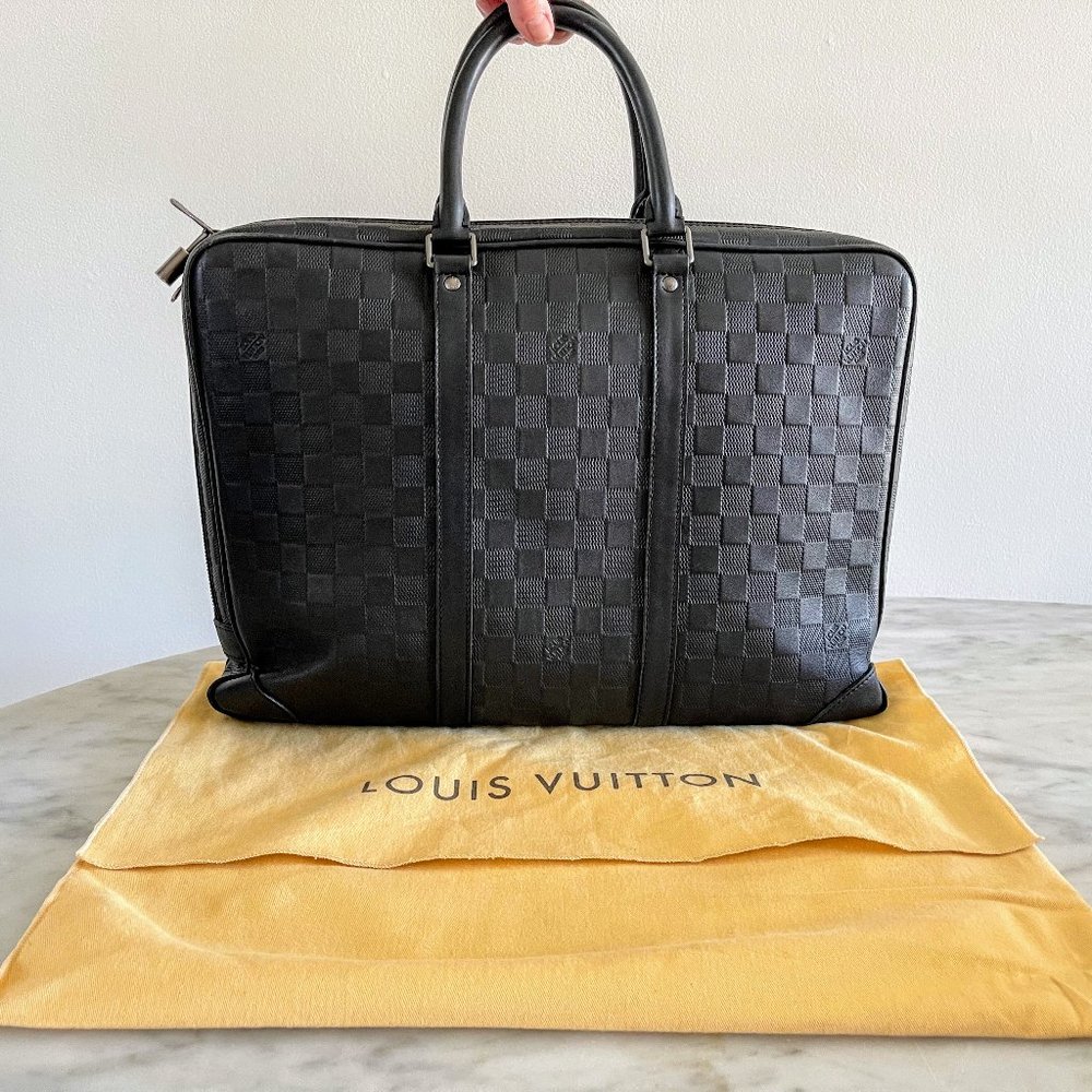 Louis Vuitton Black Damier Infini Porte-Documents Voyage